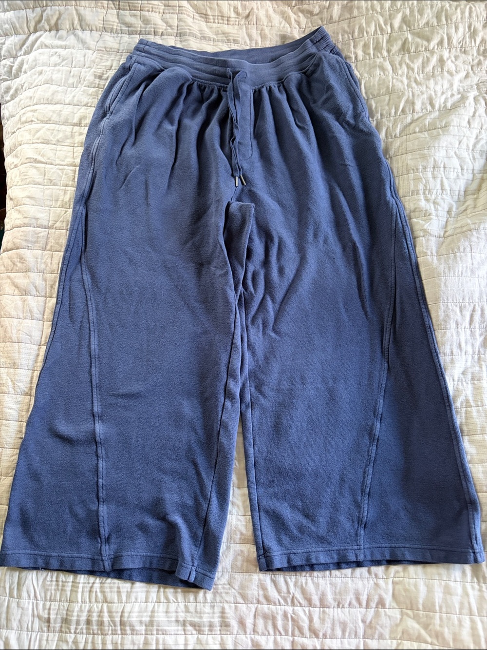 aerie Wide Leg Sweatpants in Blue